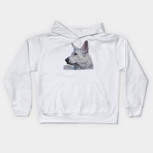 German Shepherd Fine Art Painting Kids Hoodie